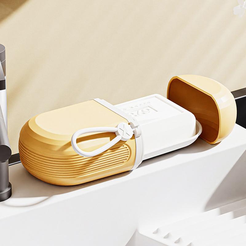 Портативная герметичная мыльница с крышкой, овальная пластиковая мыльница, водонепроницаемый органайзер для посуды