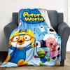 1 шт. Плед Pororo Adventure для улицы, легкий, фланелевый, мягкий и теплый, для использования в любое время года, для дивана, улицы, кемпинга, гостиной051