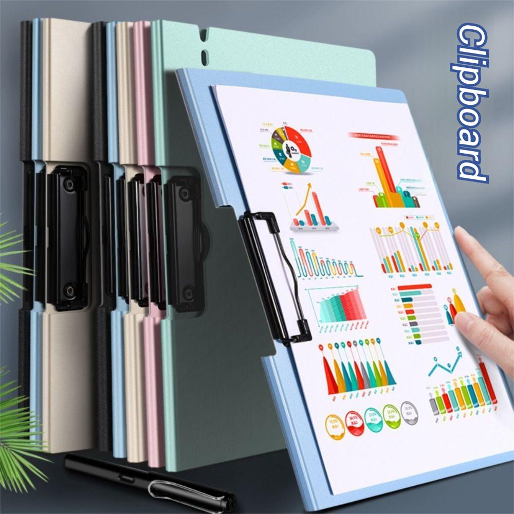 Waterproof A4 File Folder Thickened Clipboard Portable Exam Paper Storage Clip  Student