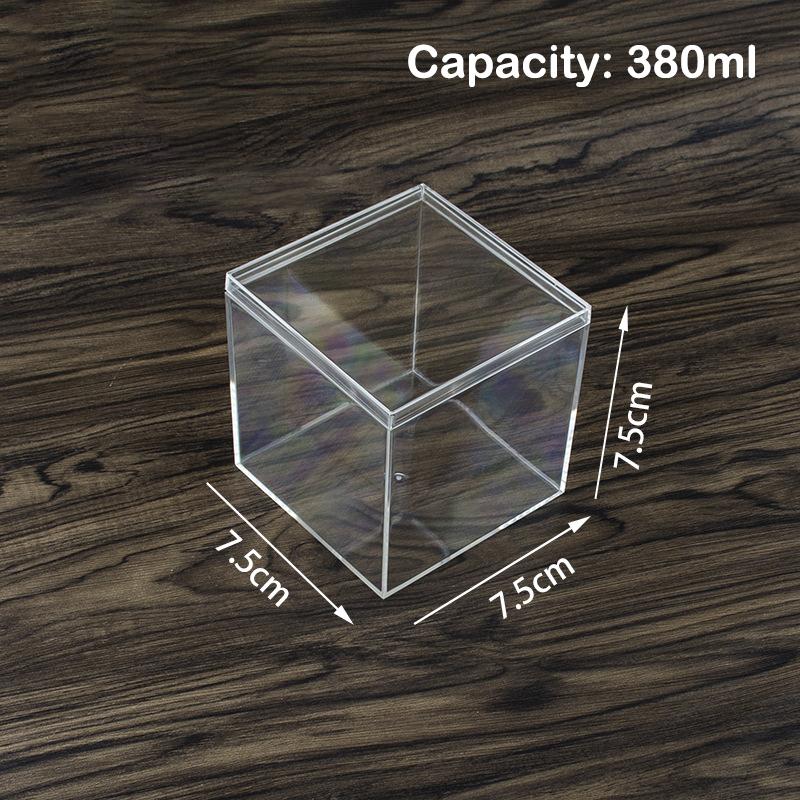 Square High Transparent Plastic Box Betta Breeding Box Mini Candy Packaging Box