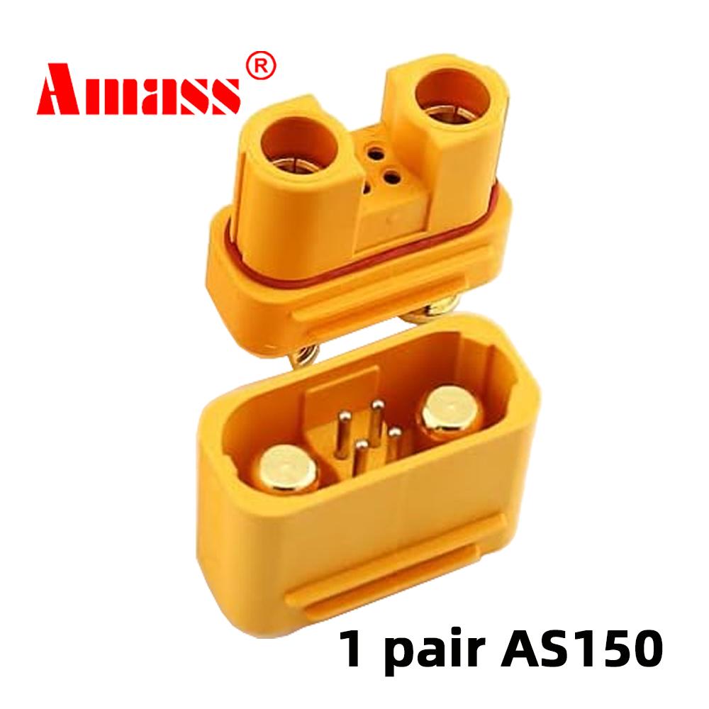Amass AS150U Plug High DC Current Connector Banana Head Anti-Spark with Signal Pin Lithium Battery Waterproof Socket Parts AS150