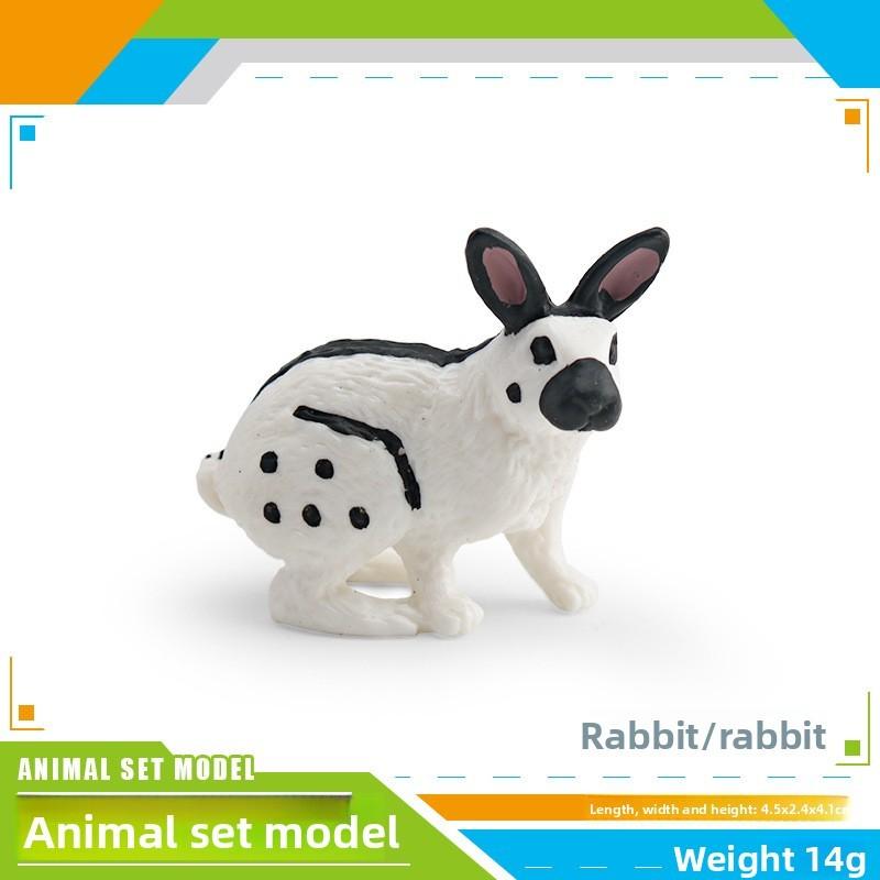 Wildlife Animal Rabbit Armadillo Macaque And Panda Model Collection Pvc Educational Figures For Kids Preschool Learning
