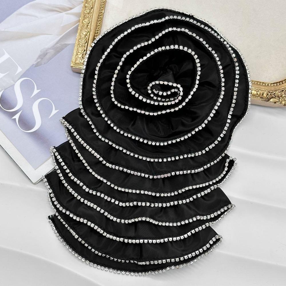 Сделай сам атласная ткань грудь цветочные нашивки одежда 3D цветы аппликации грудь цветок для женщин