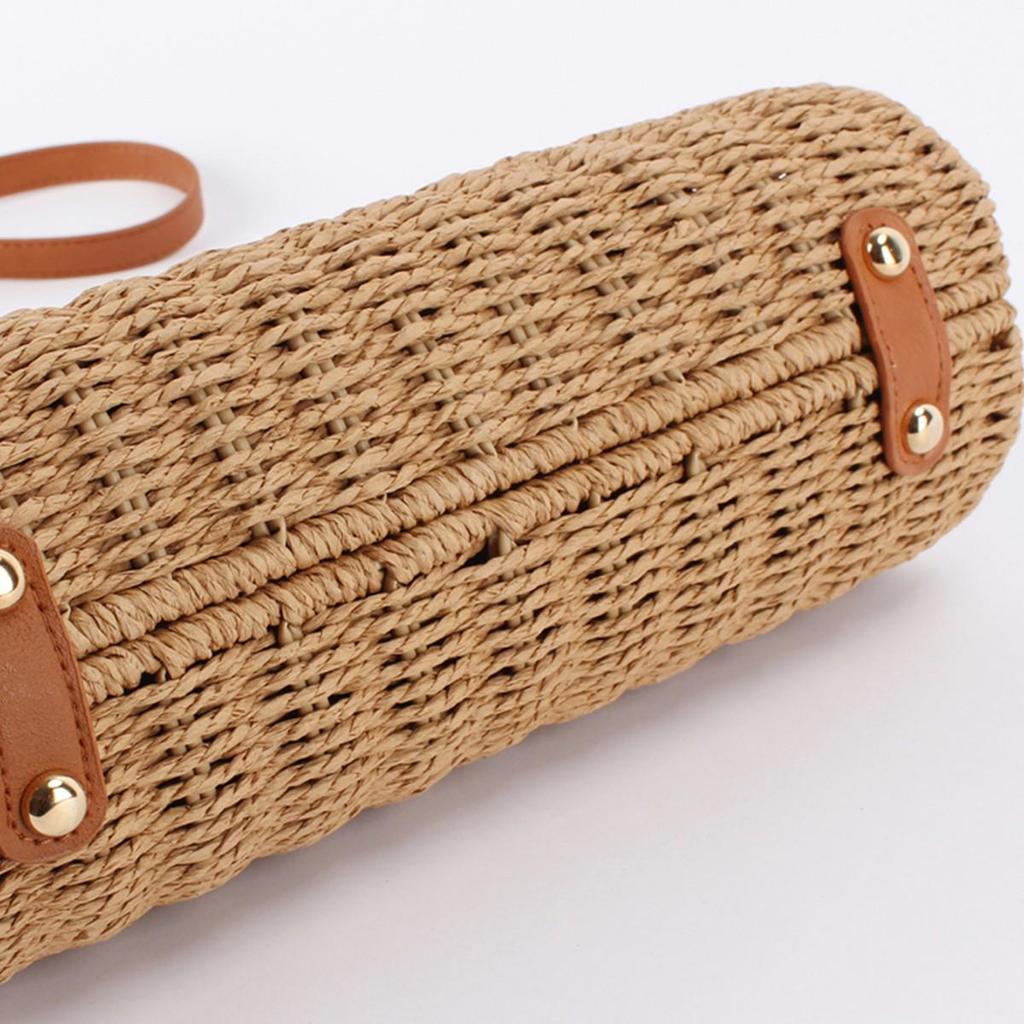 Trendy Hand-Woven Designer Paper Rope Straw Crossbody Bag for Women