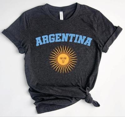 Argentina Flag Shirt, Argentine Pride Tee, South America Travel Gift, Football Fan Top E-889