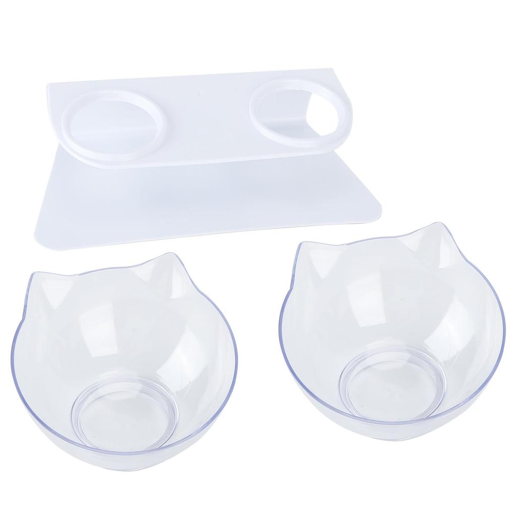 Миска для домашних животных, прочная миска для кормления и поения кошек и собак с подставкой для хранения мелких домашних животных, прозрачная