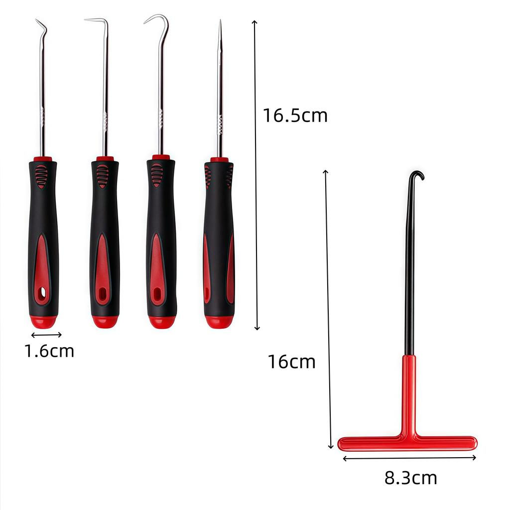 T Shape Spring Hooks 5pcs Seal Hooks Set Spring Removal Tension Spring Tool