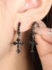 Cross Punk Style Earrings - Cross Hoop Earrings - Suitable For Everyday Wear