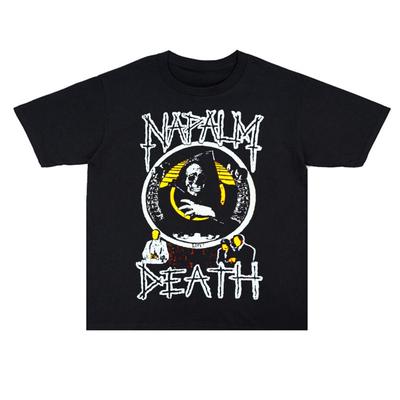 2025 Лето Рок Napalm Death Группа Принт Хлопок Мужская и Женская Футболка Высокое Качество Короткий Рукав Мужская Футболка