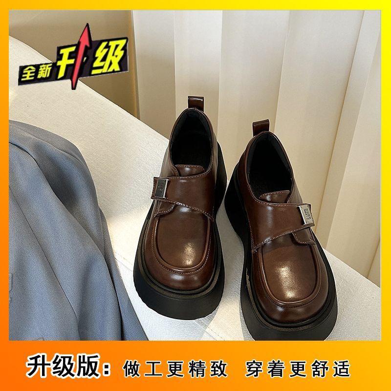 Платформа интернет-знаменитости, маффин на одной педали, большая голова, маленькие кожаные туфли, лето 2025, новые, ретро, британский стиль, удобные одинарные туфли, женские