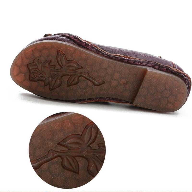 Женская обувь на плоской подошве из натуральной кожи, мягкие лоферы, женская повседневная обувь, однотонная винтажная женская обувь