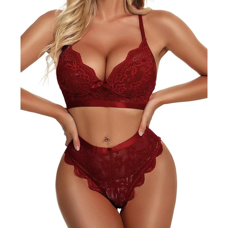 Женское нижнее белье, комплект сексуального кружевного эротического белья, комплект женского нижнего белья, кружевной бюстгальтер, трусики, нижнее белье женское