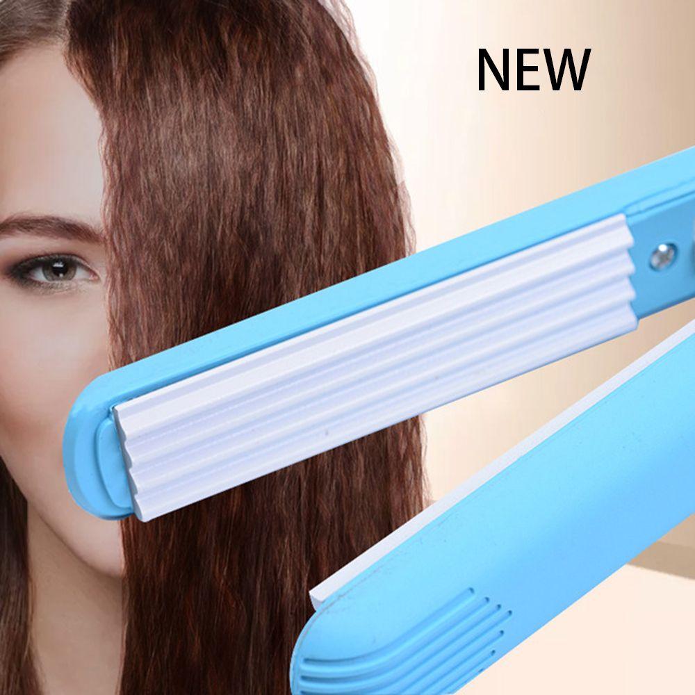 Curling Corrugated Electronic Mini Portable Corrugation Hair Crimper Straightener Iron Ceramic
