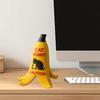 1/2Pcs Cat Vomit Caution Sign Banana Peel Cat Vomit Warning Sign Home Office Mini Table Sign Humorous Decoration Animal Lovers Gift