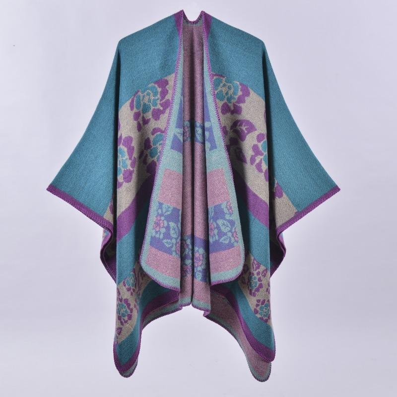 AEC Hand-sewn Edge Thickened and Lengthened Open Hot-selling Cape Air Conditioner Warm Decorative Shawl Scarf