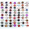 10Pcs Round Natural Stone Ring Female Opening Adjustable Stone Accessories Student Trinket Ring