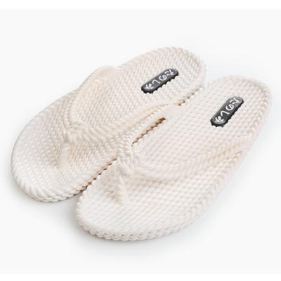 Модные летние тапочки 2024 года, женские повседневные массажные прочные шлепанцы, пляжные сандалии, женские туфли на танкетке, полосатые женские комнатные тапочки