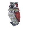 Статуя совы, ночник, реалистичная садовая статуя совы со светящимися глазами на солнечной энергии, скульптура совы из смолы, украшение для крыльца, патио, лужайки