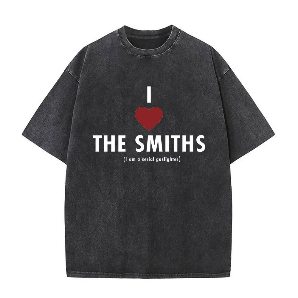 Rock Band The Smiths Более громкая Винтажная стираная футболка Альтернативная s Инди Морисси Футболка The Queen Is Dead Футболки Унисекс