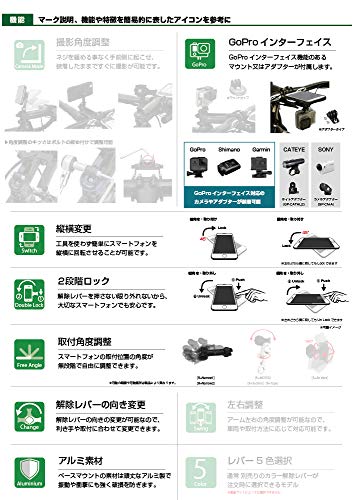 REC Mount Plus Узкое крепление R+Narrow1 для смартфонов, Поворотная ручка Диаметр 31,8 мм, Алюминий
