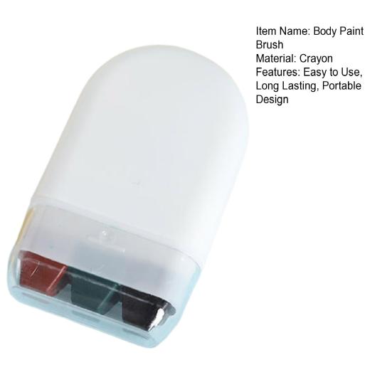 Кисть для рисования на лице и теле, компактный дизайн, портативная, высокопигментированная палитра для рисования, не выцветающий радужный карандаш, товары для вечеринок