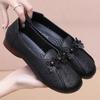 Shoes Single Shoes Summer Breathable Sandals Middle-aged and Elderly Women Hollow Leather Shoes Non-slip Soft Sole Comfortable Hole Shoes