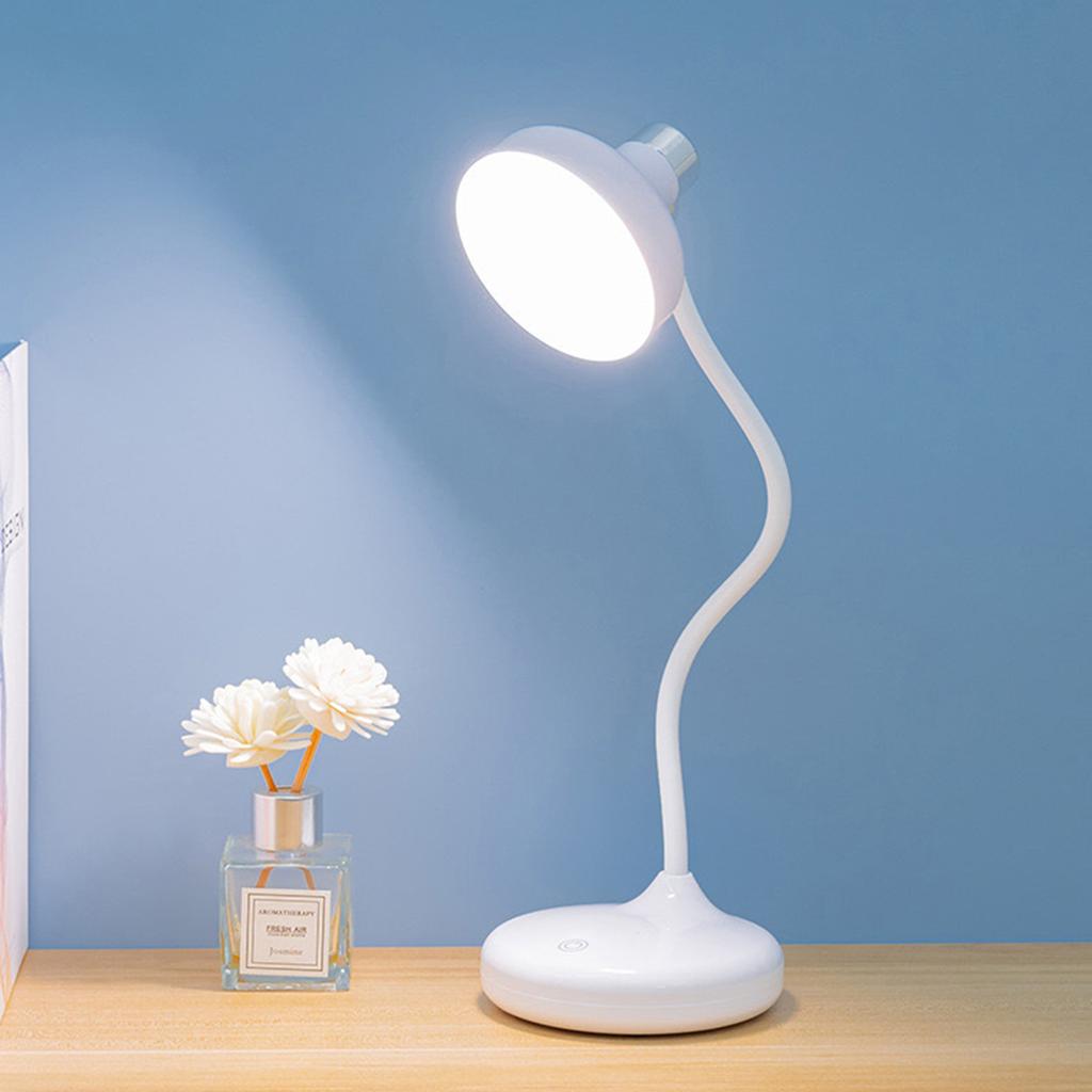 LED Eye-care Desk Lamp USB Rechargeable Reading Lamp 3000- 6000K Long Press Infinitely Dimmable