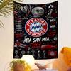 "FC Bayern München Championship Design" Patterned Tapestry Decorative Wall Hanging, Home Bedroom Living Room Decor