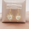 Корейские роскошные серьги-капли в форме сердца с цирконием для женщин, модные серьги золотого цвета, ювелирные изделия, аксессуары для вечеринок