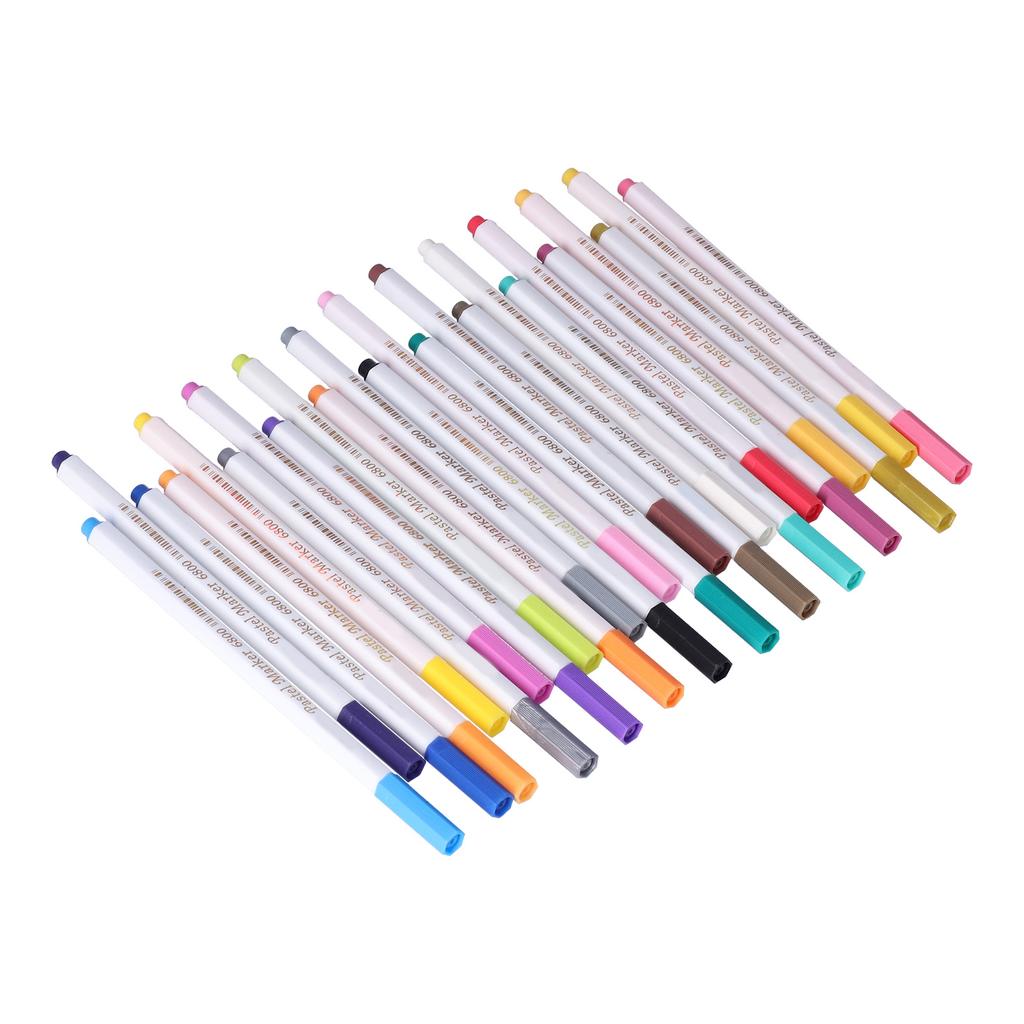 Markers Set Acrylic Pastel 24 Colors Watercolor Pens for Painting Hand Drawing Graffiti