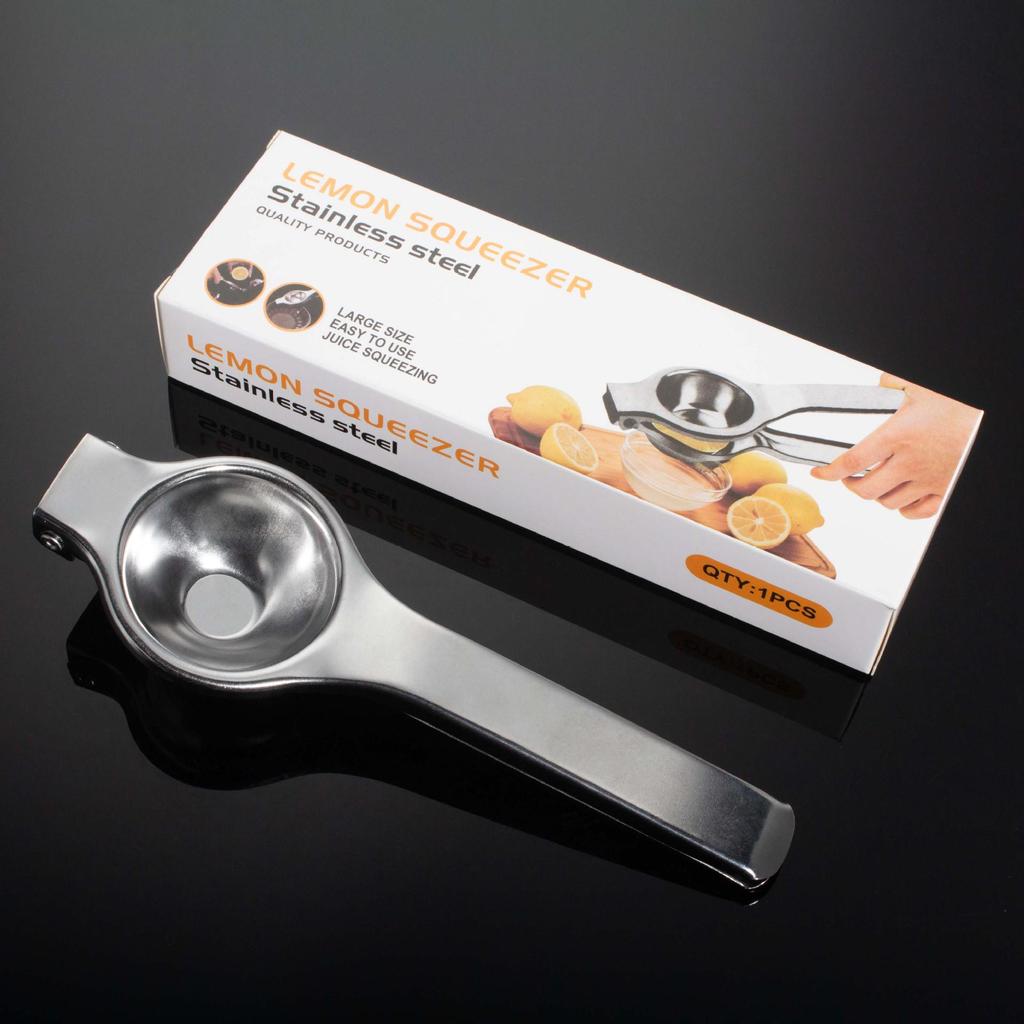 Stainless Steel Manual Lemon Juicer - Small Handheld Squeezer for Lemons