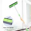Window Cleaner with Retractable Handle Glass Doors Mirrors Natural Rubber Scraper Adjustable Length Window Wiper