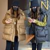 Women Autumn and Winter Casual Pocket Puffer Parkas Hooded Sleeveless Jacket Outerwear Female