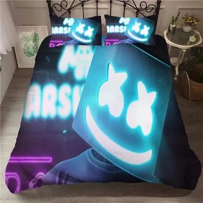 DJ Lovers Marshmello Хип-поп Музыка EDM Мозаика DJ Постельное белье для мальчиков и девочек Твин Queen Size Пододеяльник Наволочка Кровать Дети Взрослые