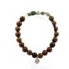 Bracelet - A Bijoux - Green Rutilated Quartz - 8 Mm Wood Beads - Made In France - Length 19-20 Cm