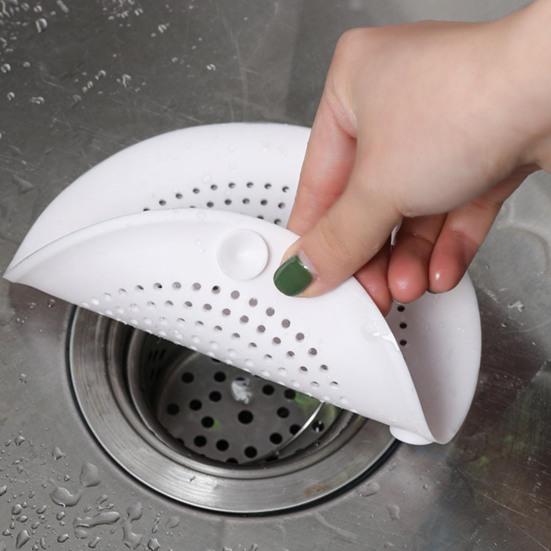 2Pcs Sink Strainer with Suction Cup Dense Filter Holes Anti-clogging High Elasticity Tear Resistant Quickly Filtering Flexible
