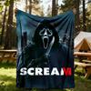 1 шт. Плед ScreamHorror для улицы, легкий фланелевый, мягкий и теплый, для использования в любое время года, для дивана, улицы, кемпинга, гостиной, офиса, кресла