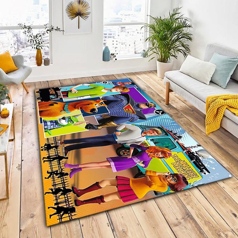 Halloween cartoon comedy adventure movie Scooby-Doo carpet is suitable for living room and bedroom doormats office balcony decorative carpet V7