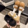Fashion Winter Cute Cat Claw Accessories Wear Shoes Women Chic Non-slip Sweet Solid Warm Cotton Shoes Female Thick Soled Round Toe Shoes