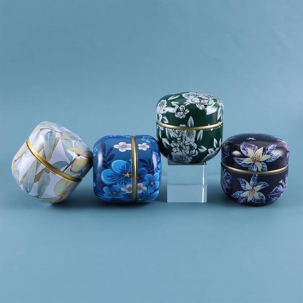 Party Portable Mini Small Round Storage Box Tea Cans Containers Packaging Box Tin Plate Canister