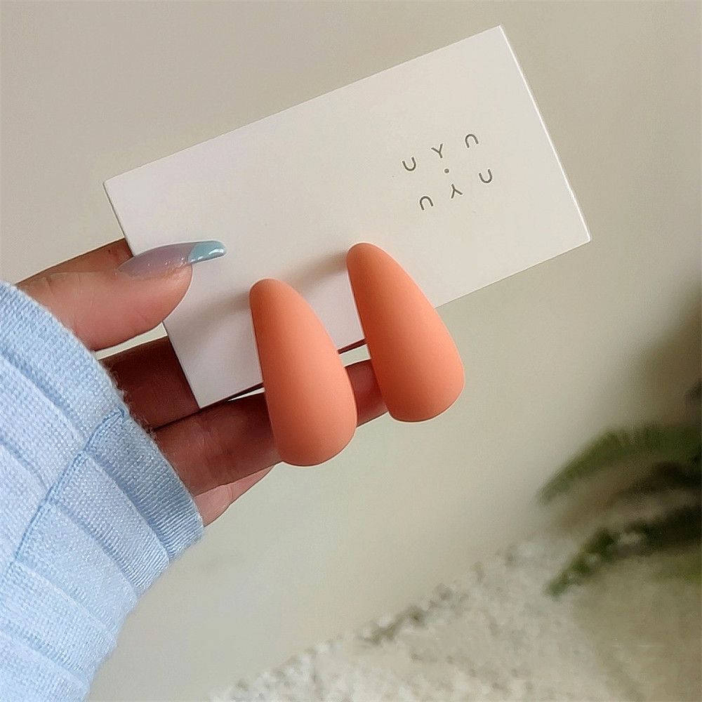 Korean Style Candy Color Fresh Jewelry Gifts Geometric Hoop Eardrop C-shaped Earring Dangler