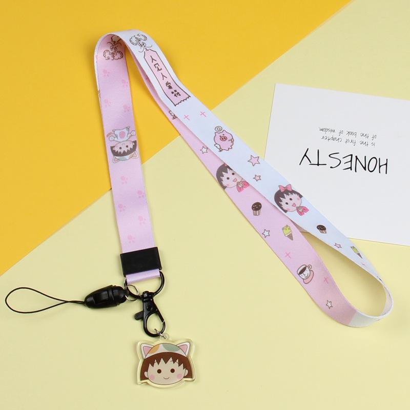 Cartoon Mobile Phone Lanyard, Cute Pendant, Wide And Flat Braided Belt, Lanyard, Key, Badge, Card Cover, Neck Lanyard.