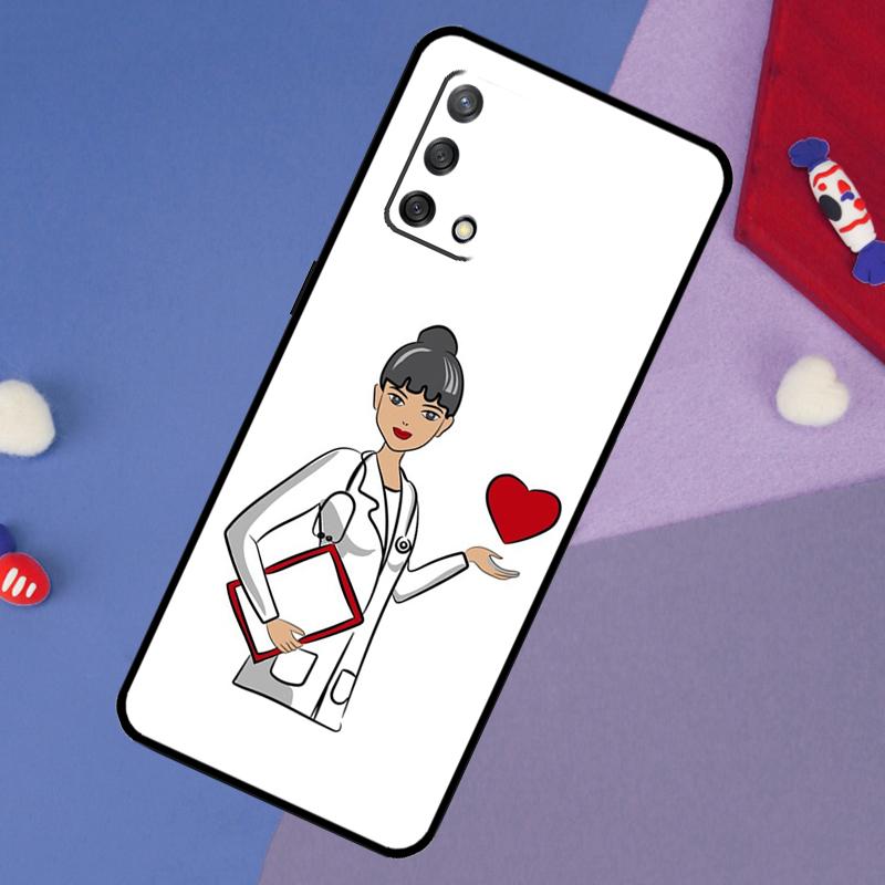 Nurse Medical Health Heart Case For OPPO A57S A54S A96 A76 A16 A5 A9 A53 A15 A17 A18 A58 A78 A98 A52 A72 A54 A74 A94