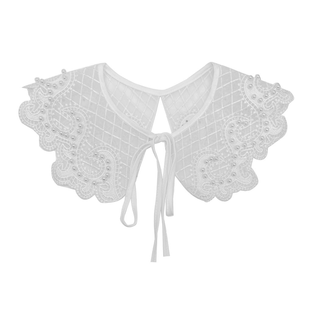 Beaded Lace Embroidery Fake Collar Versatile Collar Shirt Sweater Collar Decorative Accessories Small Shawl