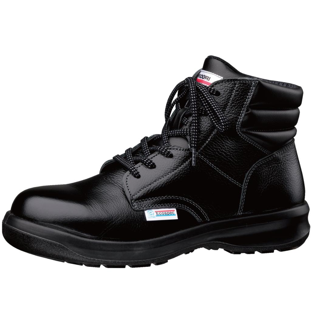 Safety Shoes Mark Certified Class ESG3220eco Electrostatic Black Cm [Midori Anzen] Medium-knit [Eco Product] [First Comfort] [Eco Spec] Men's 25.5
