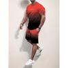 Summer Men's Fashion Street T-shirt and Shorts 3D Set Short Sleeve Men's Print Top Sports