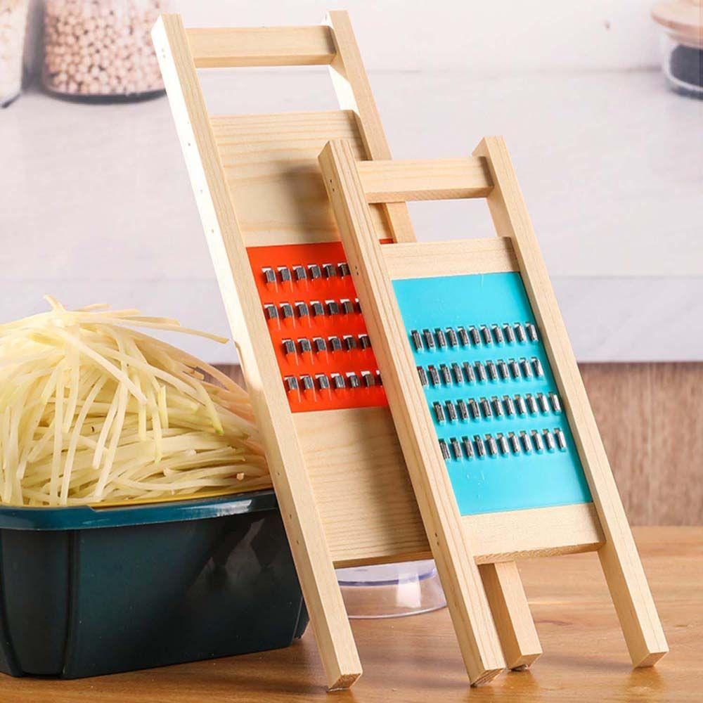 Wooden Hand-held Potato Gadgets Fruit Cucumber Peeler Cheese Slicer Vegetable Cutter Food Grater