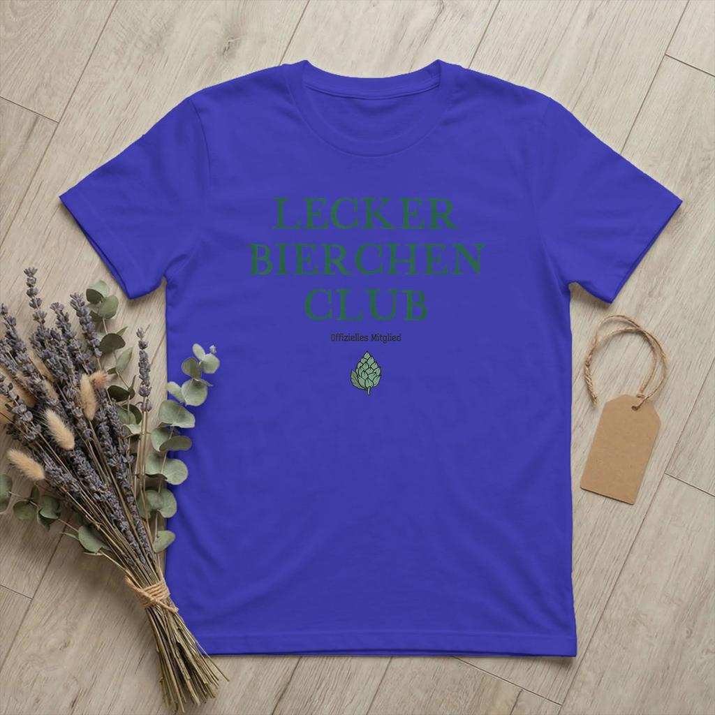 Unisex TShirts Lecker Bierchen Club 100 Cotton Tee Shirt Short Sleeve Tasty Beer Drinking T Shirt Round Neck Clothing New Arrival