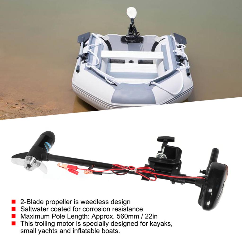 12V 18lbs Brushed Multi?Gear Electric Mount Trolling Motor with Propeller for Inflatable Boat
