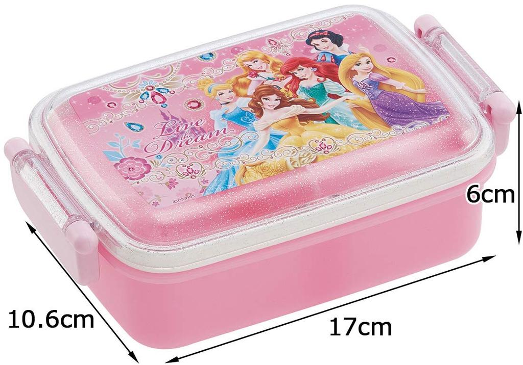 Skater Lunch Princess RBF3AN Children's Box, Design, 19cm, Disney, 450ml,